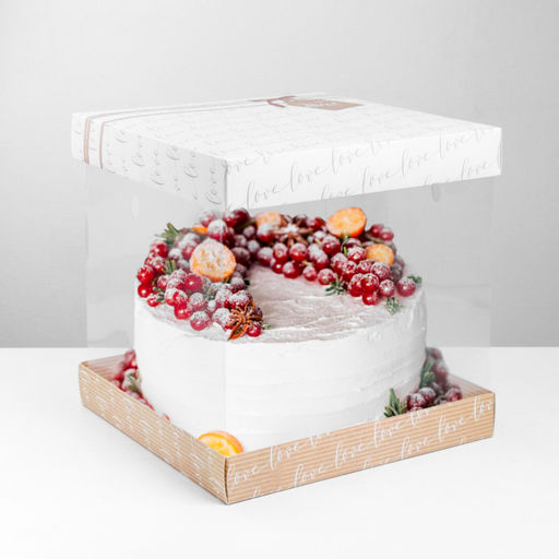 Коробка для торта, кондитерская упаковка, «Тебе», 30×30 см