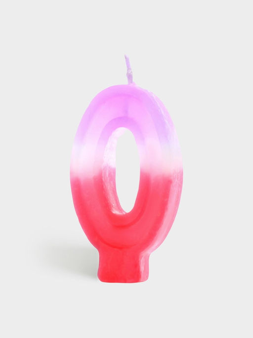 Цена за 10 шт. Свеча цифра для торта «0», 8×3.75×1 см