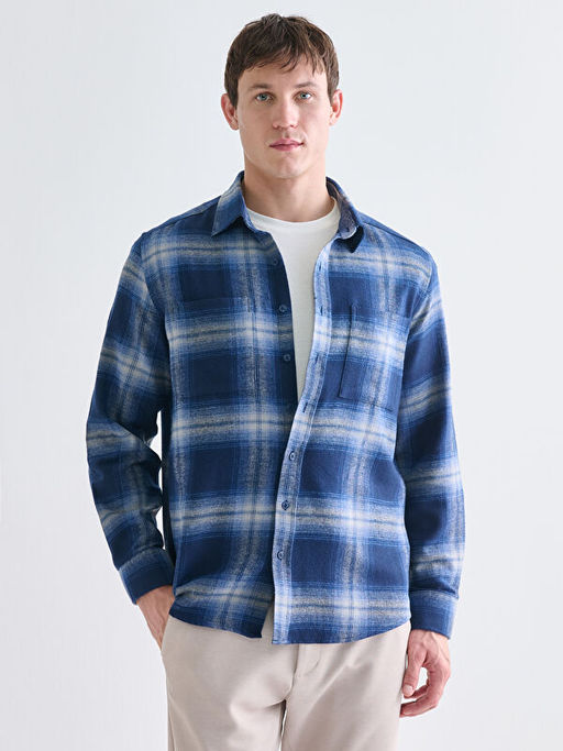 Regular Fit Ekose Gabardin Erkek G?mlek