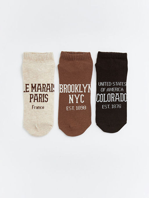 Bask?l? Kad?n Patik ?orap 5li