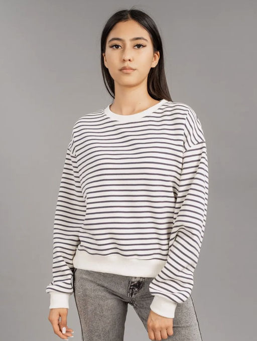 K12897 Свитшот OVER SIZE ГРАФИТ