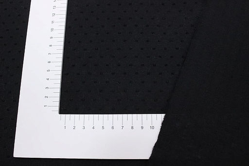 Фактурный хлопок Шарики цв.черный, ВИД2, ш.1.45м, батист, хлопок-100%, 60гр/м.кв - Купава фото 3