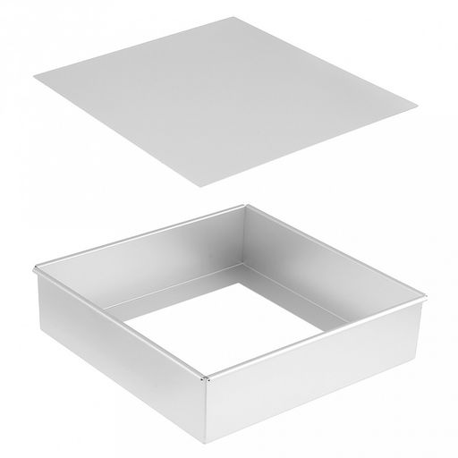 Форма для выпечки алюминиевая "Мастер" 30,4х30,4х8см, s1,2мм, съемное дно, загнутый край, в коробке (Китай)