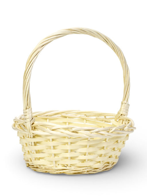 Корзина плетёная для хранения Rama, с ручкой, бежевая, набор 3 шт.