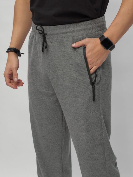 Брюки джоггеры спортивные трикотажные мужские серого цвета 001Sr