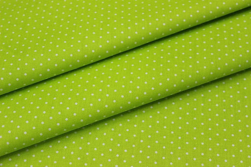 Сатин Белое пшено на лаймовом, СОРТ2, ш.1.60м, хлопок-100%, 110гр/м.кв - Купава фото 2