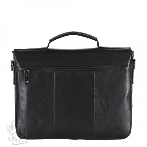 Портфель мужской кожаный 02213Z black Zinimsk в Новосибирске - S-style фото 4