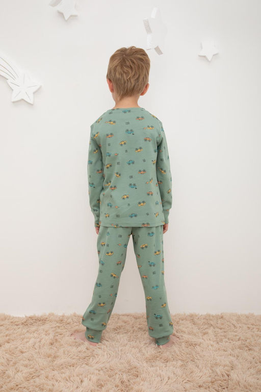 Crockid _ К 1552/гонки на весеннем зеленом пижама дет  фото 3