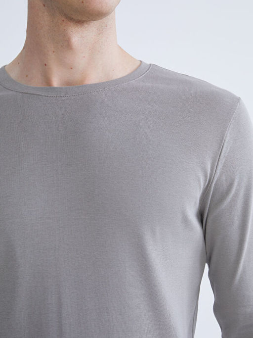 Bisiklet Yaka Basic Uzun Kollu Erkek Ti??rt