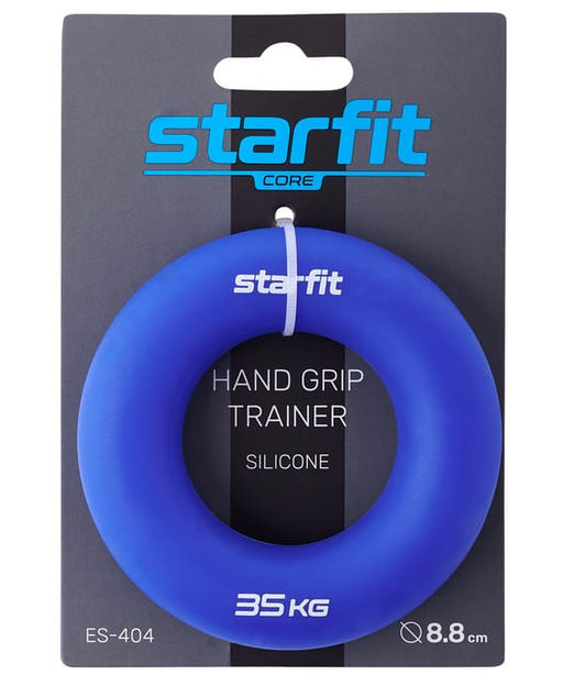Эспандер кистевой STARFIT ES-404 кольцо, силикогель, d=8,8 см, 35 кг, темно-синий - Jogel фото 3