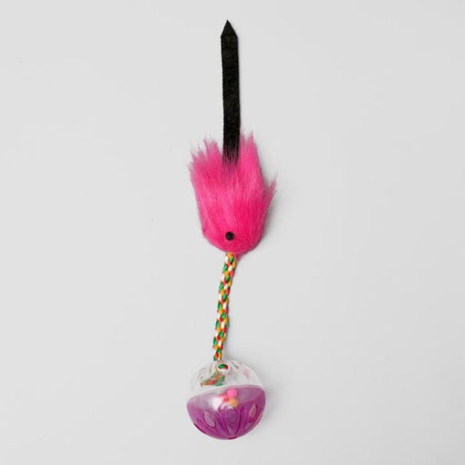 Шар-погремушка с хвостиком, микс цветов - Пижон фото 2