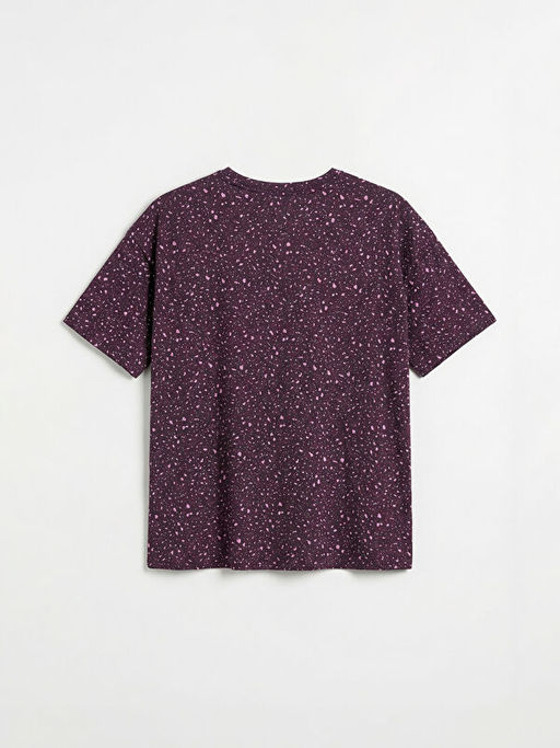 Bisiklet Yaka Desenli Kad?n Pijama ?st?