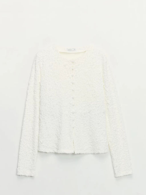 Приталенный лонгслив из вискозы / Zarina  фото 8