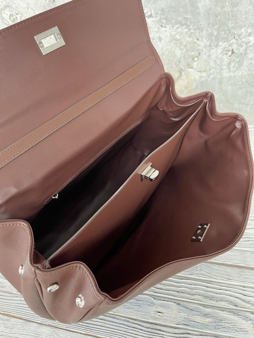 Женская кожаная сумка-портфель 8399-3 Кофе - Sergio valentini фото 5