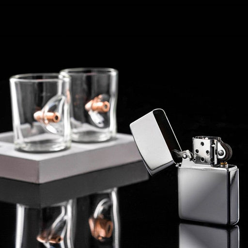 Подарочный набор Непробиваемый: 2 стопки 50 мл, зажигалка, подставка - Сима-ленд фото 8