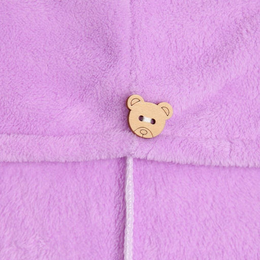 Полотенце - чалма для сушки волос «Этель», 65×25 см, сиреневое