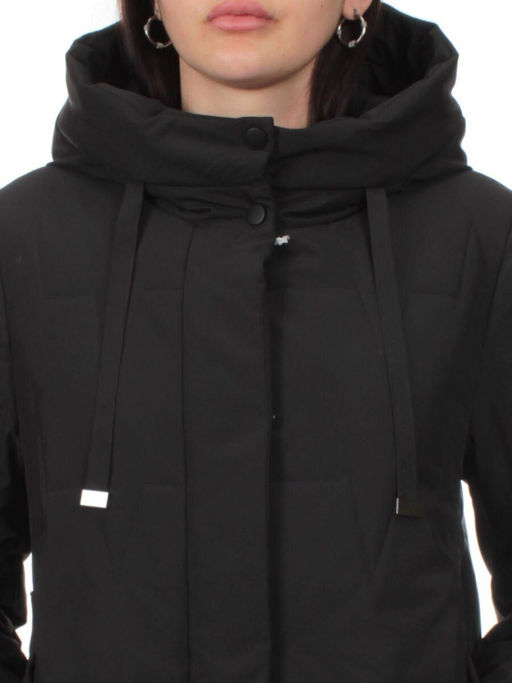 1120 BLACK Пальто зимнее облегченное женское (холлофайбер 150 гр.) - Fashion фото 8