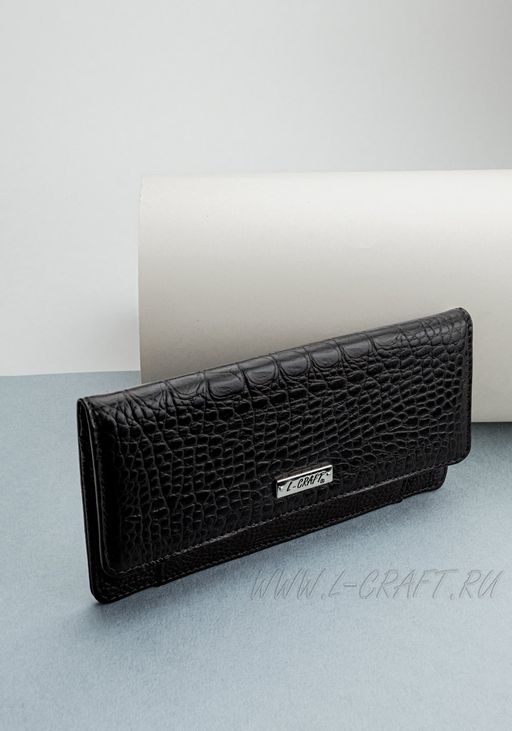 Модель №PL-12 | кожа | крокодил | черный | К209-1 | 16657 - L-craft фото 4