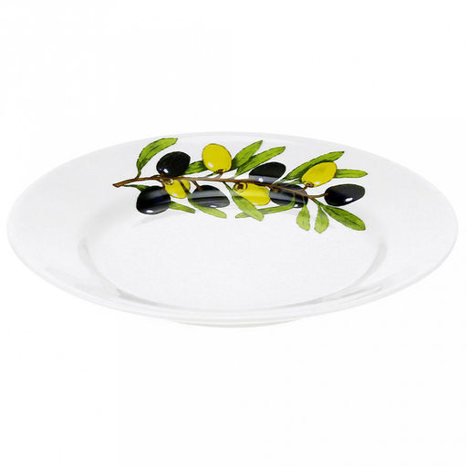 Тарелка мелкая фарфоровая Оливки д175мм, h25мм, гладкий край (Россия) - Домашняя мода фото 2
