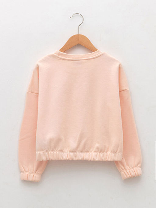 Bisiklet Yaka Bask?l? Uzun Kollu K?z ?ocuk Sweatshirt - Waikiki фото 2