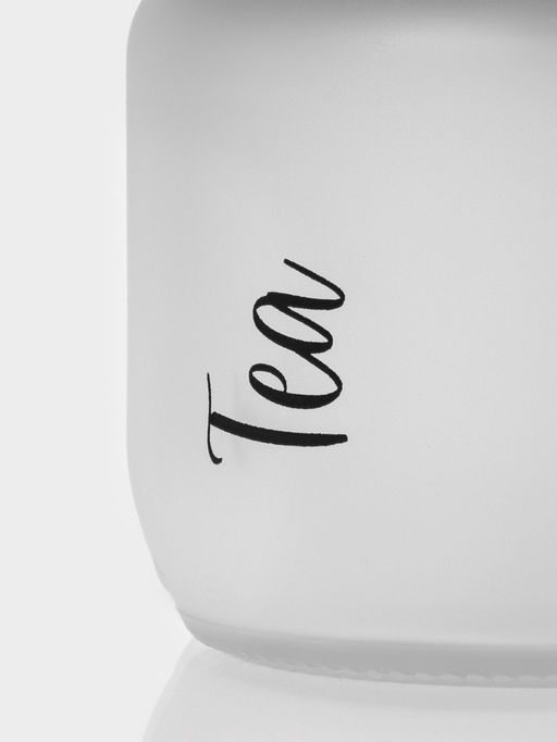 Банка для сыпучих Herevin Tea, 425 мл, стекло, белая