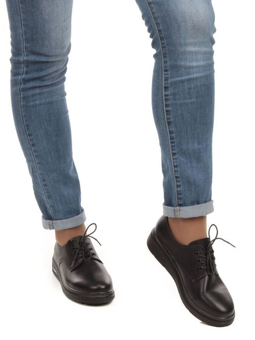 03-5312 BLACK Полуботинки женские (натуральная кожа) - No name фото 3