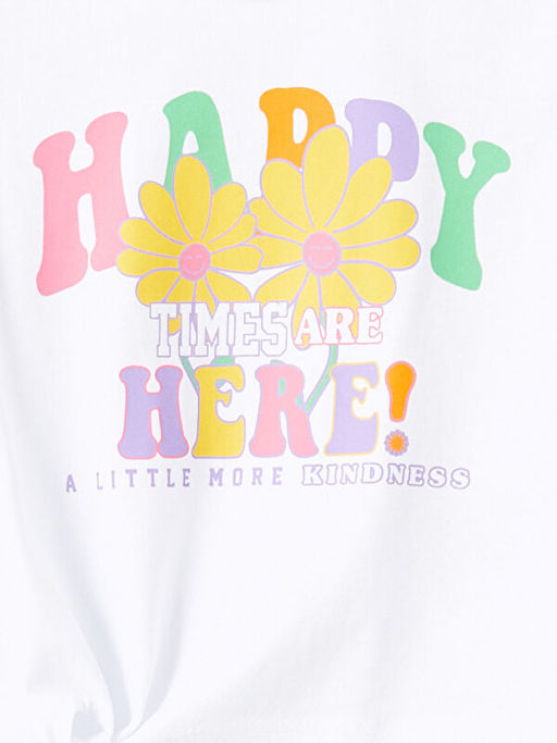 Bisiklet Yaka K?z ?ocuk Ti??rt - Waikiki фото 2