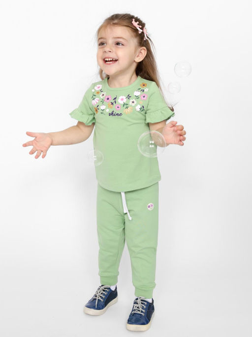 CRB wear / CSBG 63860-34-417 Футболка для девочки,оливковый/Ex.Cherubino