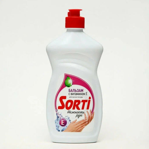 СОРТИ ср-во д/мытья посуды 450гр Бальзам с Витамином Е