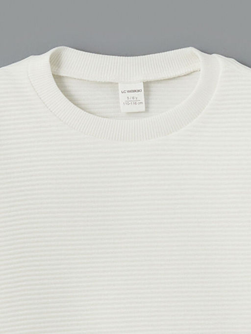 Bisiklet Yaka Basic Erkek ?ocuk Sweatshirt