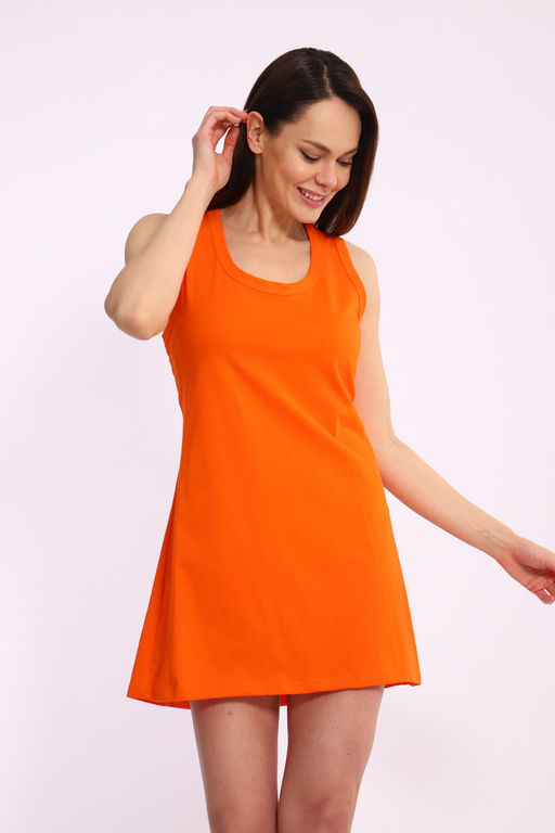 Ночная сорочка женская из кулирки Машенька оранжевый - Амадэль фото 8