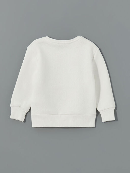 Bisiklet Yaka Bask?l? Erkek ?ocuk Sweatshirt