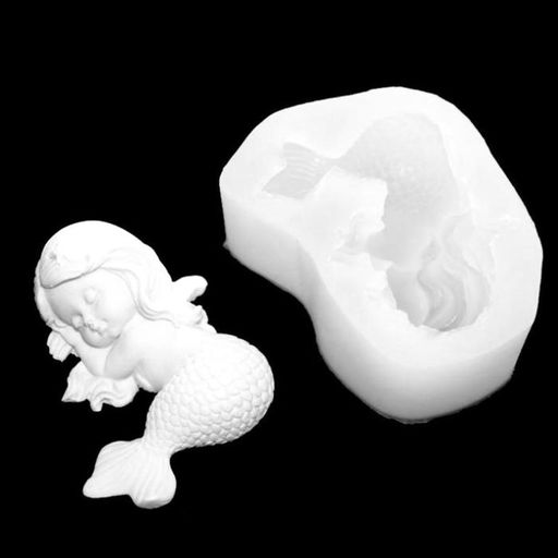Силиконовый молд, форма для заливки «Спящая русалочка», 8.5×7.2×4 см