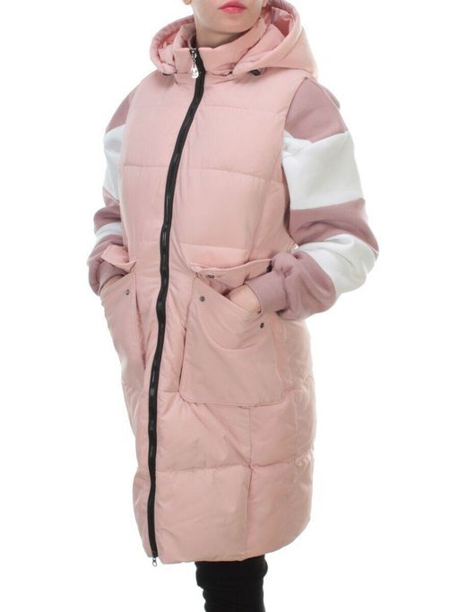 M21-01 PINK POWDER Длинный жилет без рукавов (холоффайбер) - Фабричный китай фото 4