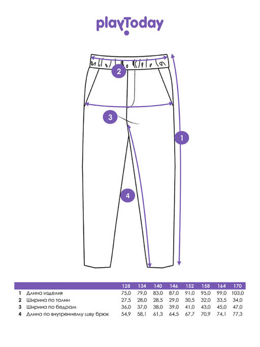 PlayToday / Брюки для девочки  фото 2