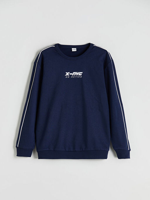 Bisiklet Yaka Erkek ?ocuk Sweatshirt