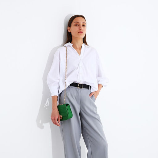 Сумка-мессенджер на клапане, цвет зелёный - Simaland фото 2