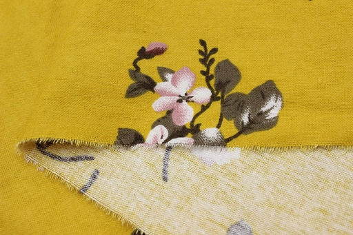 Теплый хлопок Эвита цв.желто-горчичный, ш.1.50м, хлопок-100%, 160гр/м.кв - Купава фото 3