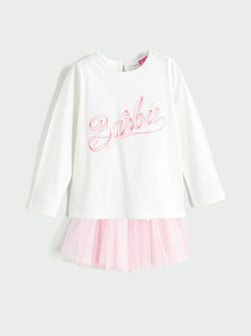 Barbie Bask?l? K?z ?ocuk Bluz ve T?t? Etek 2li