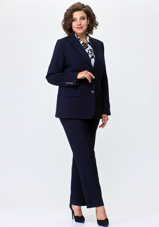 Жакет БелЭльСтиль 205 темно-синий однотон фото 5