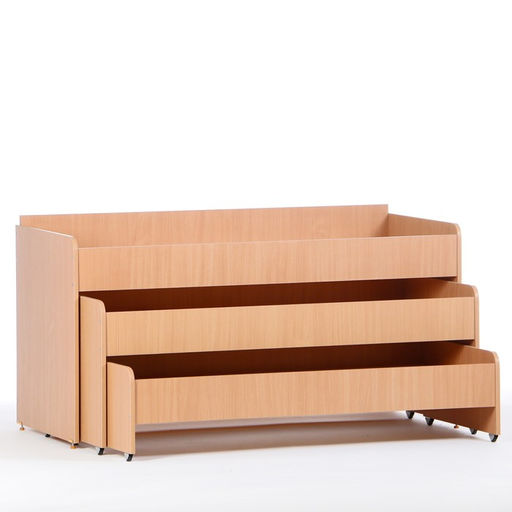 Кровать детская 3-ярусная выкатная, 1480х652х720, Бук бавария светлый - Simaland фото 2