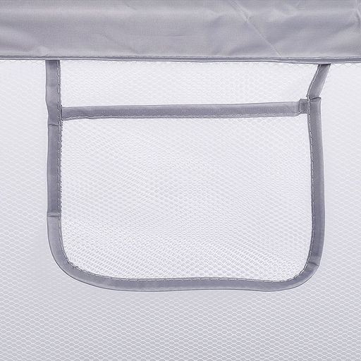 Манеж детский прямоугольный с баскетбольным кольцом и воротами (120*180*60) цвет серый