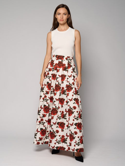 Юбка женская 12521-38048 white/red - Eleganzza фото 4
