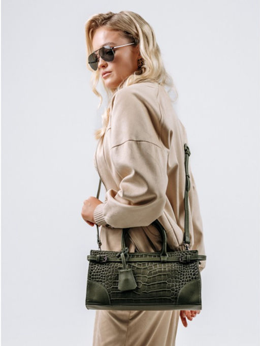 Сумка Lanotti CROCO LINE 8346/зеленый