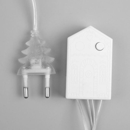 Гирлянда Нить 4 м с насадками Колокольчик, IP20, прозрачная нить, 20 LED, свечение белое, 8 режимов, 220 В - Luazon lighting фото 5