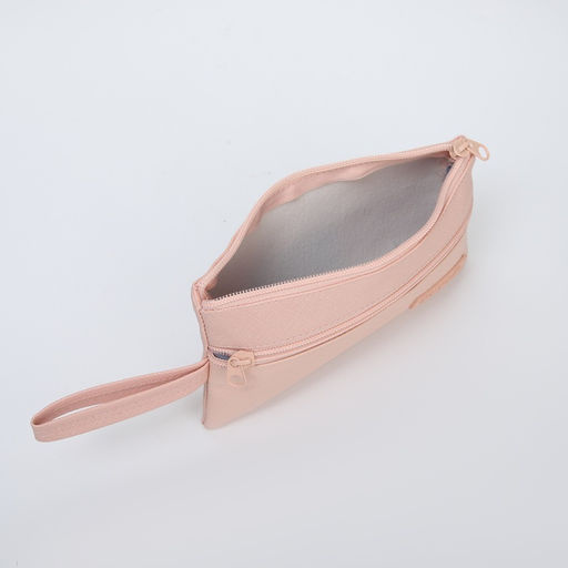Косметичка-пенал на молнии, плоская, с карманом, персиковая - Simaland фото 3