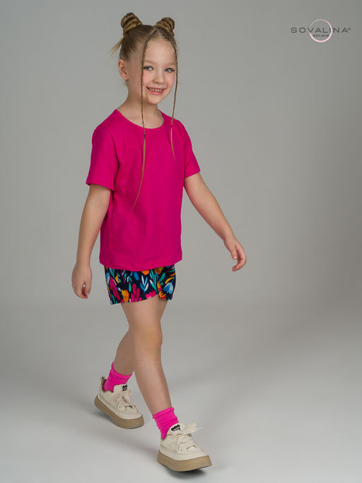 Костюм Лайт фуксия-акварельные цветы - Sovalina фото 16