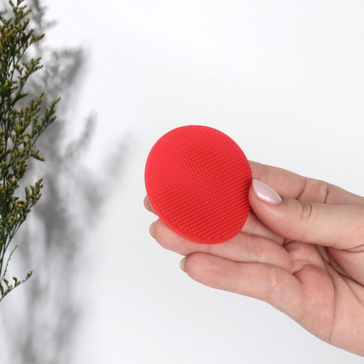 Щётка для умывания «Круг», силиконовая, на присоске, d=5.5 см, МИКС