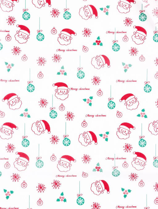 Цена за 10 шт. Бумага новогодняя упаковочная тишью Дед Мороз!, белая, 50?66 см