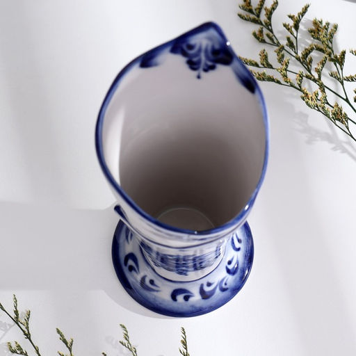 Салфетница фарфор «Эффект», 8×7.5×17.5 см, гжель